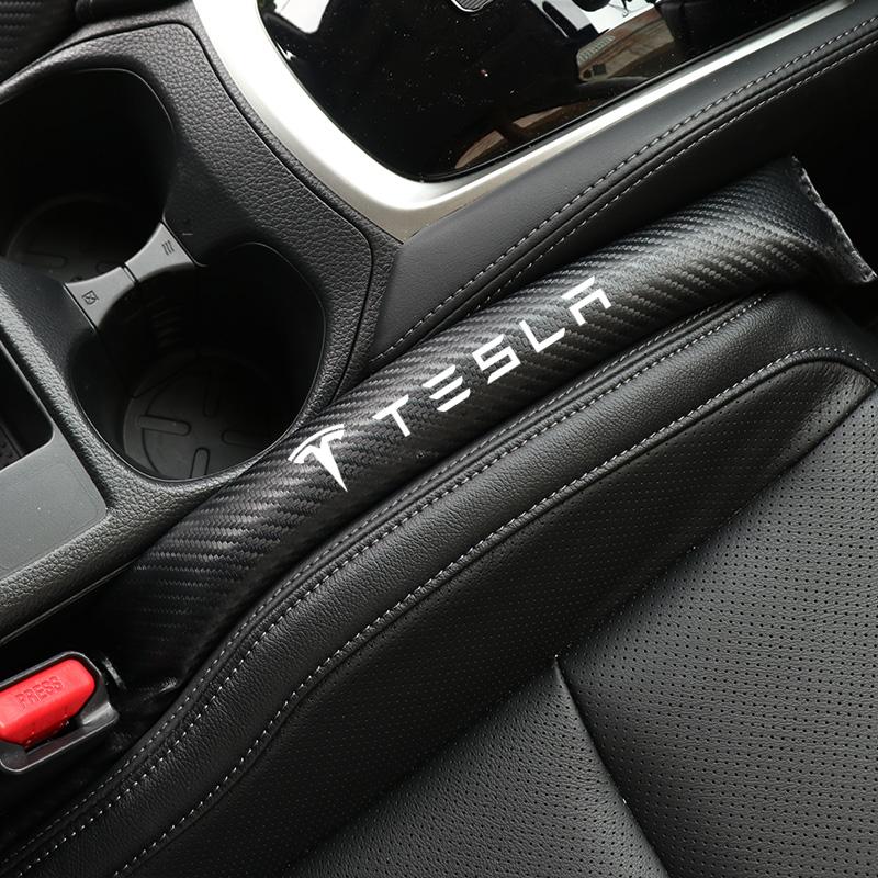 AAAIW1 2Pcs Car Seat Gap Filling Plug Cushion Side Seam Leak Proof Strip For Tesla Model-3 Model-S Model-X Model-Y Cybertruck Roadster