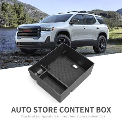 Armrest Storage Box for GMC Acadia 2017 - 2025 2025 Car Center Console Tray Organizer Interior Accessories Tidying Black