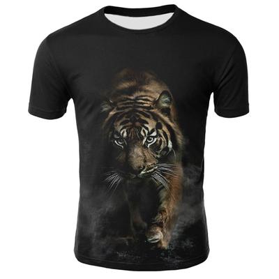 Zaujímavé tričká s grafikou Tigra Muži Letná móda Tričko so zvieracou potlačou Trend Osobnosť Cool blúzka tričká s krátkym rukávom