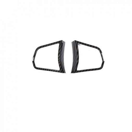 Car Steering Wheel Button Frame Trim Fit For BMW 5 Series 2011-2017 Carbon Fiber