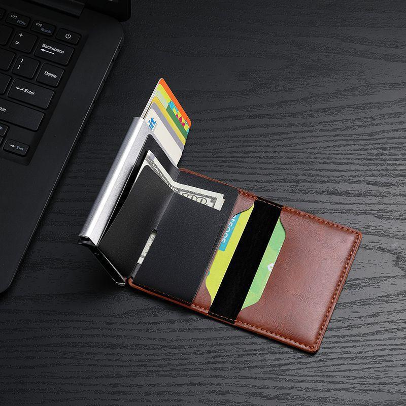 Men's Anti-Theft Magnetic Aluminum Card Holder Wallet