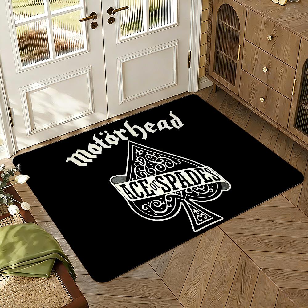 Motorhead Floor Mat Soft Thickened Absorbent Non-Slip Bedroom Living Room Door Mat Home Decor Flannel Rugs
