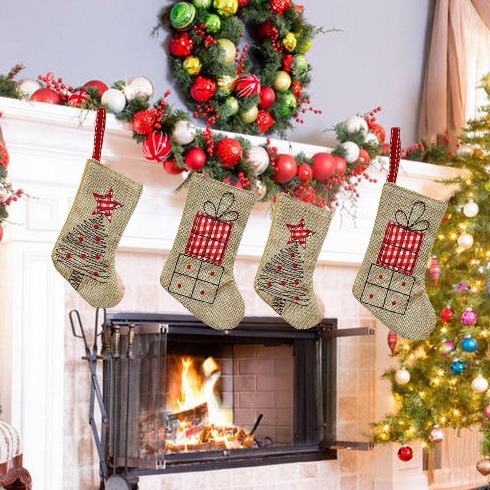 Hanging Christmas Gift Bag Decorative Christmas Decoration New Year