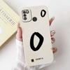 Protective Cases For Tecno Pop 4 Pro Case Lucky letters A-Z Soft Silicone White Cover For Tecno Pop 4Pro 4 PRO 6.52" Phone Shell