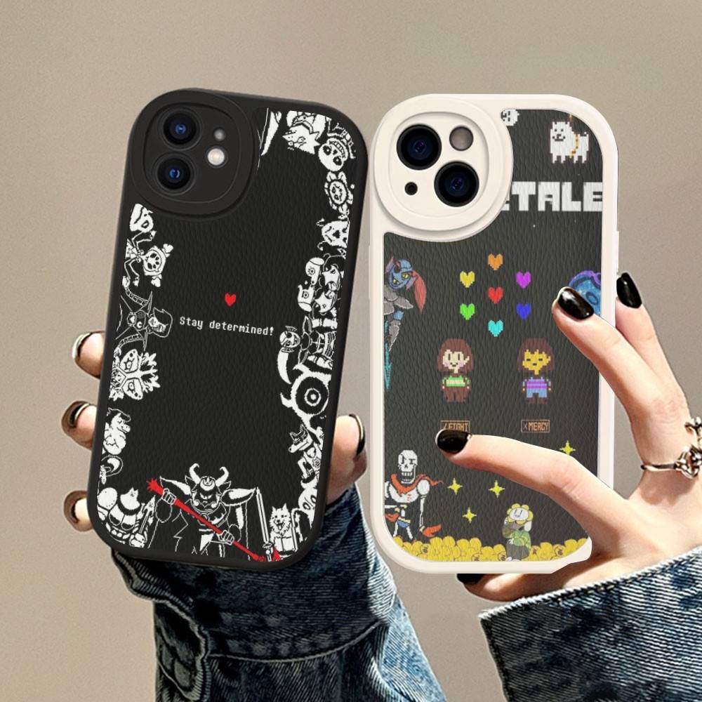 U-Undertale For IPhone 16 15 14 13 12 11 Pro Max Plus Leather Phone Cover