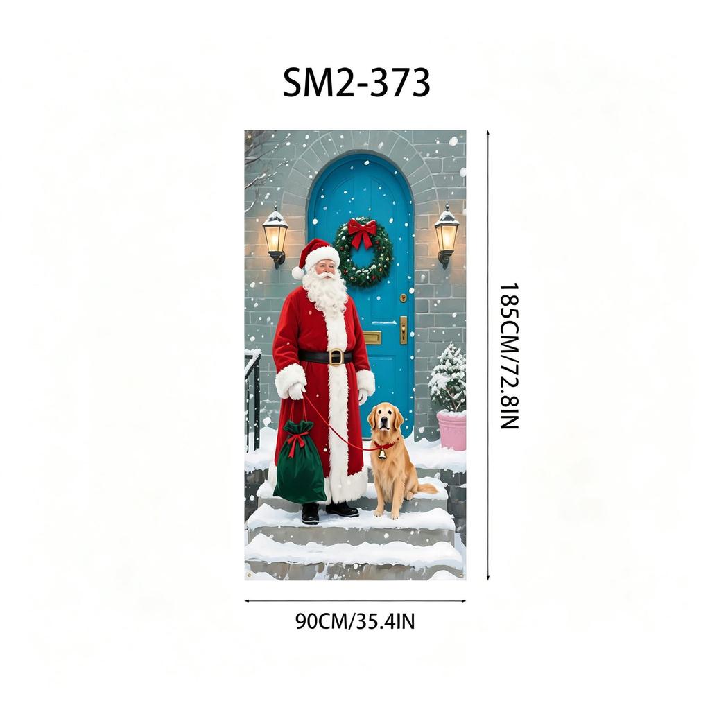 Santa Claus Christmas Hanging Cloth Background Decoration