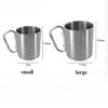 300ml Edelstahl Campingbecher Tragbarer Reisebecher mit Karabinerclip für Wandern Rucksackreisen Outdoor Trinkgeschirr Kaffeetasse