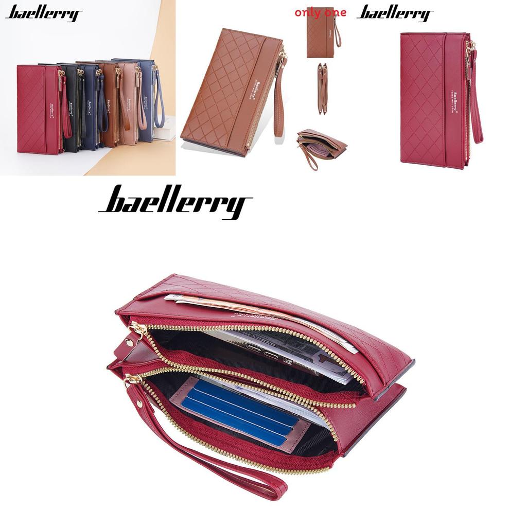 Pu Leather Ladies Wallet With Zipper Long Purse For Daily Use And Water Resistance