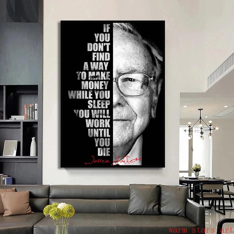 Warren Buffett Cytaty Motywacyjne Plakaty Druki Filmowe Słynne Płótno Malarskie Sztuka Ścienna Obrazy Sztuka do Salonu Dekoracja Domu