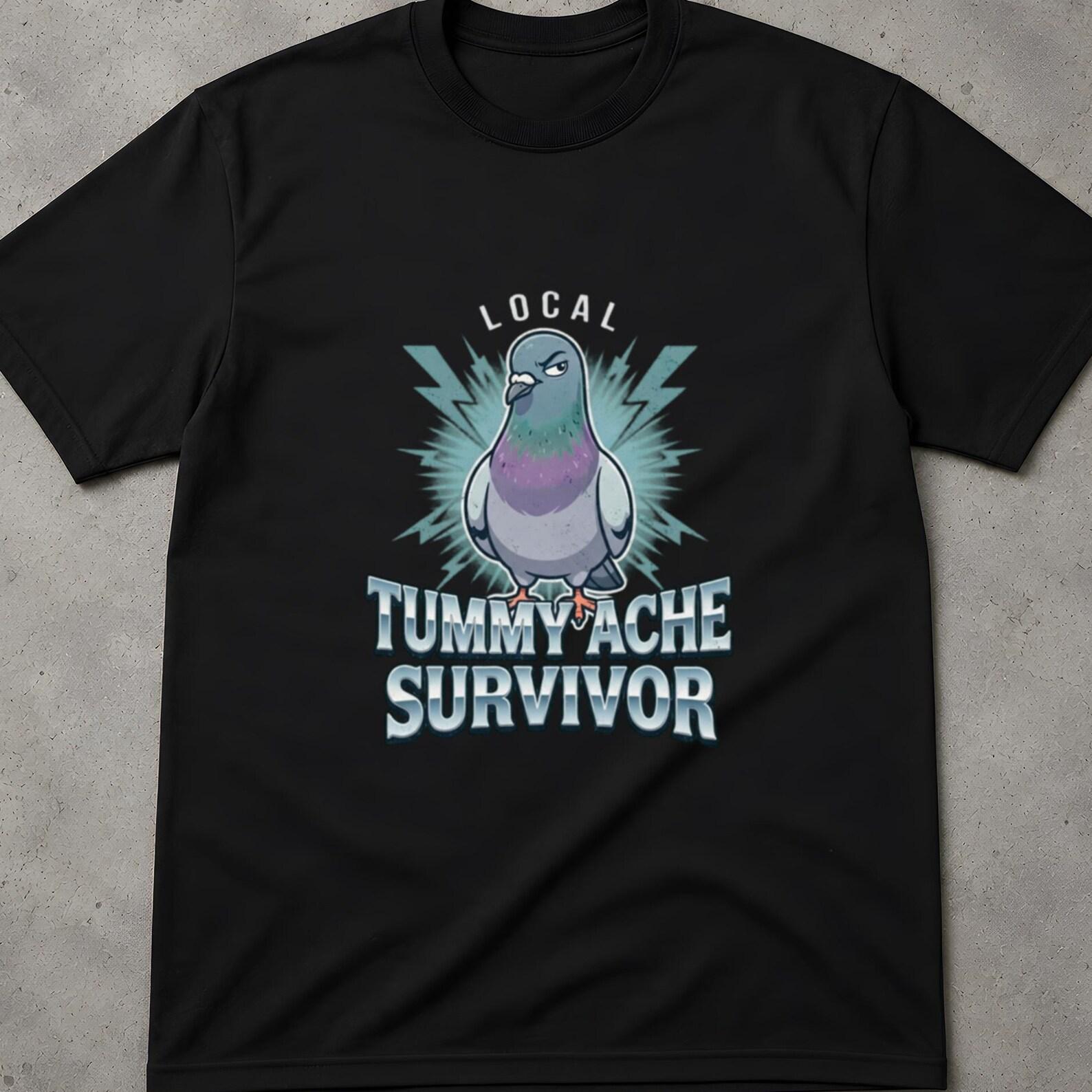 Survivor Meme Tee, Tummy Ache Survivor Shirt, Unwearable Shirts, Bootleg Shirt, Tummy Ache Survivor T Shirt, Bootleg Rap Tee, Survivor Shirt M