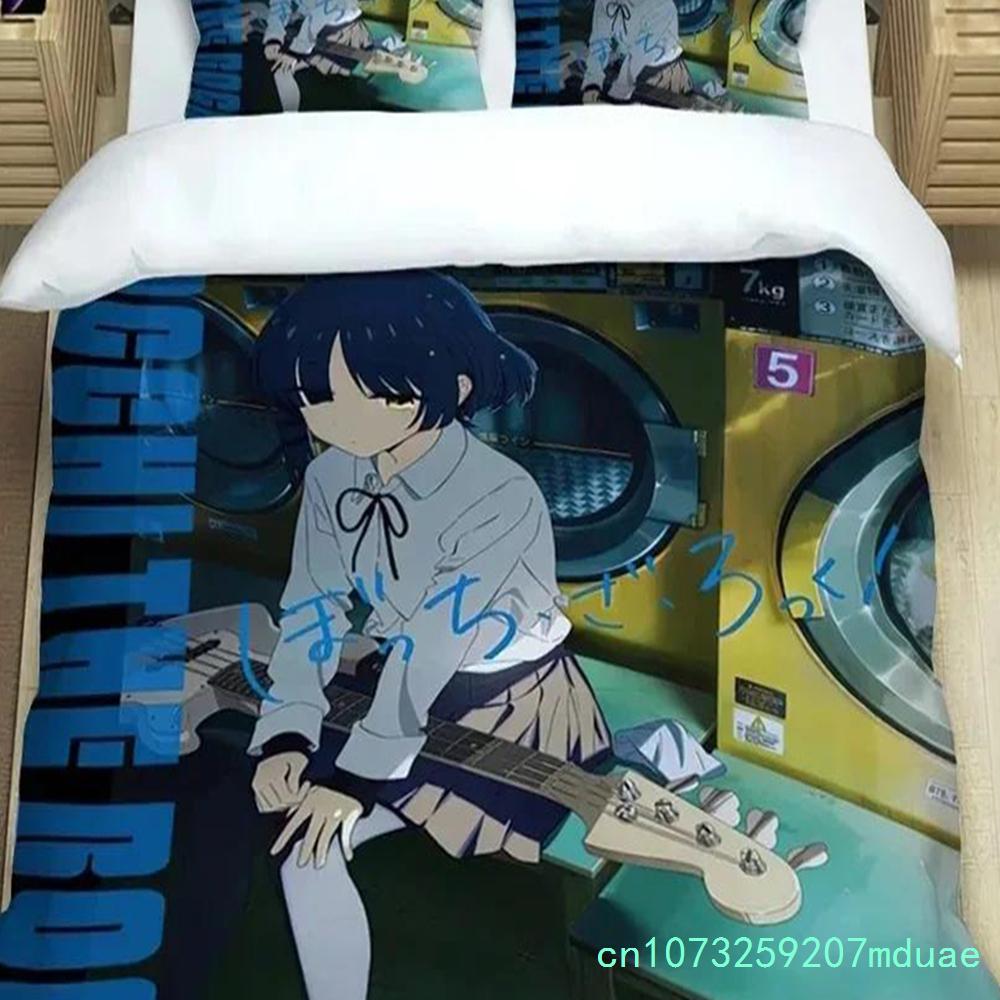 New Anime Bocchi The Rock Kessoku Band Bedding Set Duvet Cover Quilt Cover Pillowcase Comforter King Queen Size Boys Adult