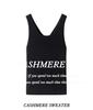 90g Pure Cashmere Reversible Women's Slim-fit V-neck Sleeveless Inner Vest