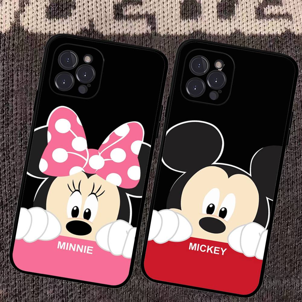 M-Minnie M-Mickey Phone Case for iPhone 16 17 Air 15 14 13 12 11 Pro Max 16E Plus Fundas