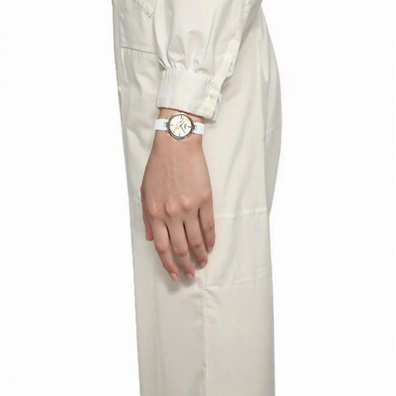 Casio SHEEN Gold Foil Ultra-thin Simple Quartz Movement Japanese and Korean Watch Women's Watch White Dial SHE-C100L-7AUPFJD