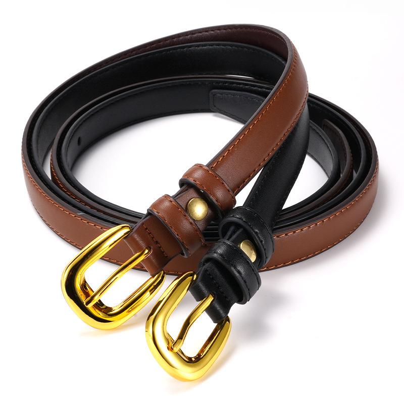Women's Belt, Pin Buckle, Small Belt, Small Clear Female Slim Korean Style Lady's Belt Belt