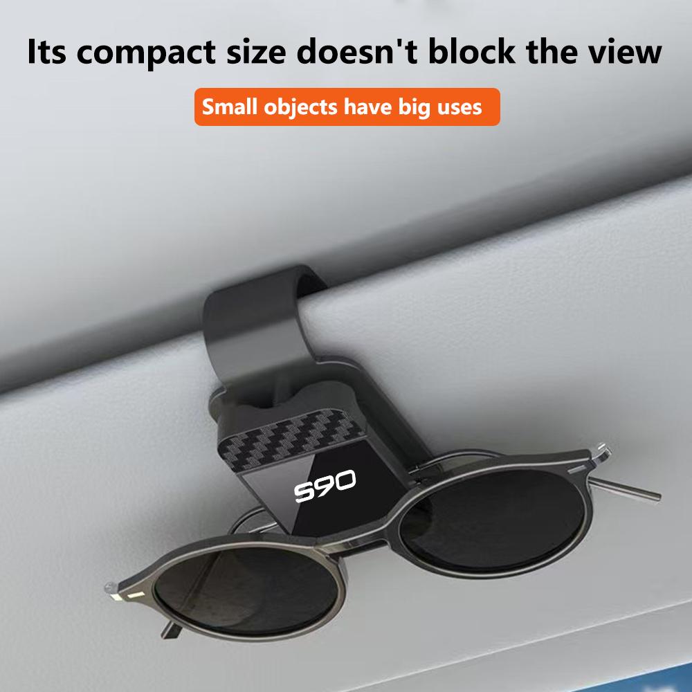 Car Sunglasses Clip Sun Visor Glasses Holder Stable Storage Clips For Volvo C30 C70 S60 S90 V40 V50 V60 V70 V90 XC60 XC90