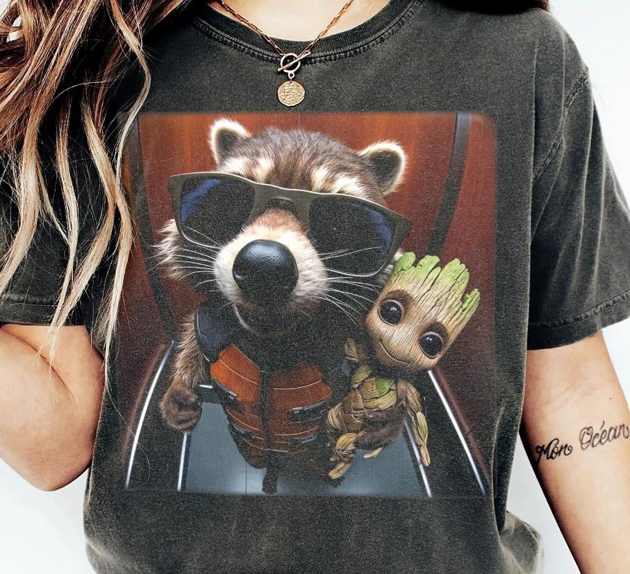 Rocket Raccoon x Groot Shir S