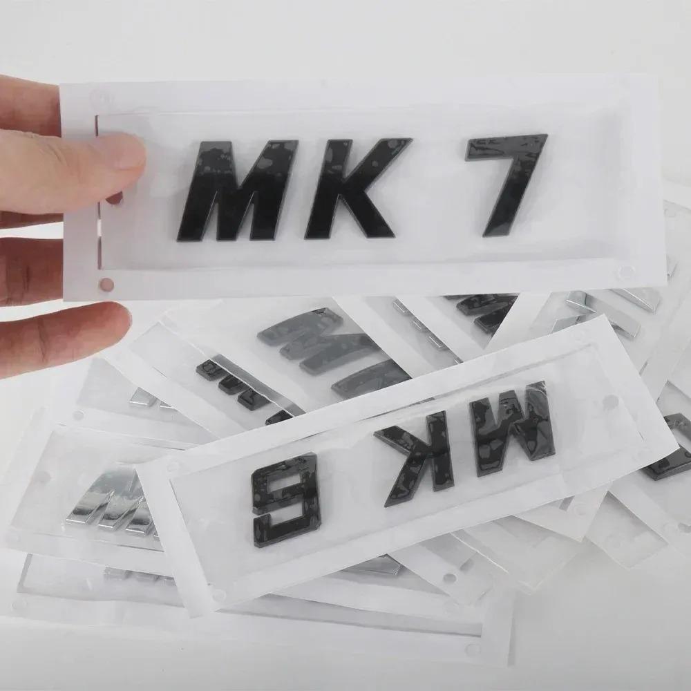 1Pc Bright Silver ABS Car Trunk Badge Sticker MK Series Letters Logo Decal For VW Golf MK5 MK6 MK7 MK7.5 GTI Passat Accessories PH5