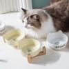 Cute Cat High Foot Bowl Prevent Tipping Dog Food Feeding Basin Pet Bowl  Neck Protection