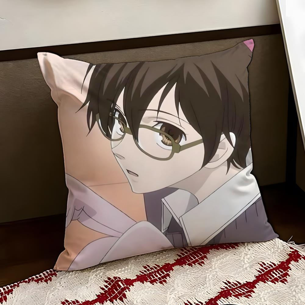 

OOuran High SSchool Host Club Cushion Cover Reversible Soft Durable Pillow Cover Home Car MultiScene Use for Daily Comfort 30X30cm