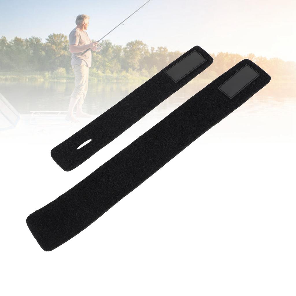 4PCS Fishing Rod Straps Nylon Rubber Anti Slip Elastic Prevent Scratch Fishing Pole Wrapping Belt fo