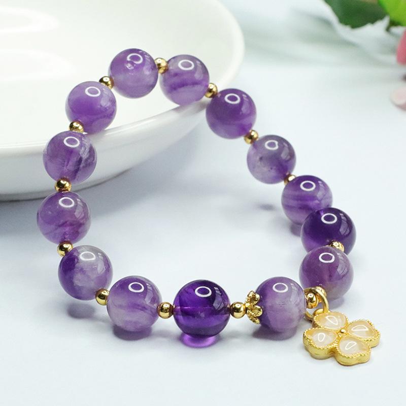 Juan Yu Lavender Amethyst Four-Leaf Clover Bracelet CB3071801