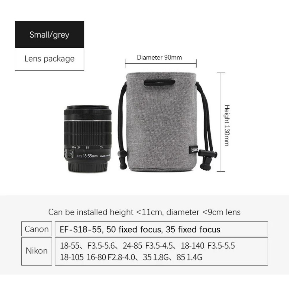 Adjustable Strap Camera Storage Bag Dustproof Velvet Lining DSLR Drawstring Bag Inner Bag Waterproof Lens Protective Case