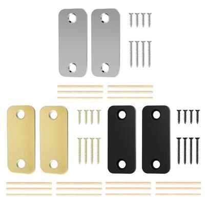 Tapa Agujero Pestillo Acero Inoxidable Bordes de Puerta Placa Relleno Agujero Incluye Accesorios de Montaje Fácil de Instalar