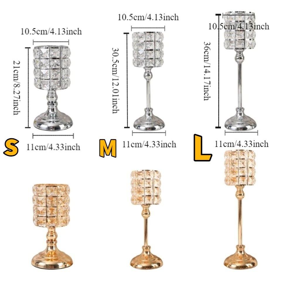 Vintage Crystal Candle Holder Luxury Candle Lantern Decorative Tea Light Holder  Christmas Decor