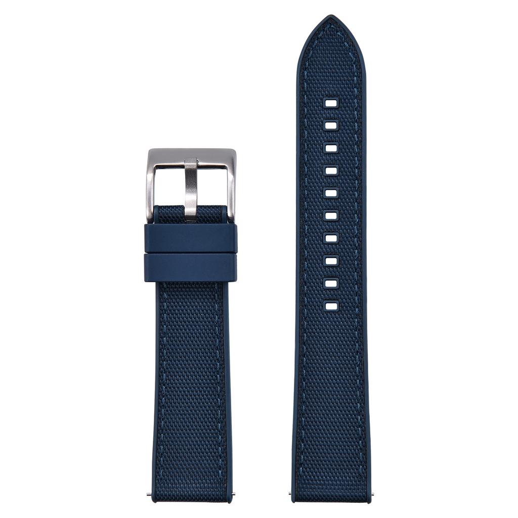 Premium Hybrydowy Nylon FKM Pasek do Zegarka 20mm 22mm Nowy Fluoro Guma FKM Nylonowe Paski do Zegarków Quick Release Dla Każdej Marki Zegarek Nurkowy