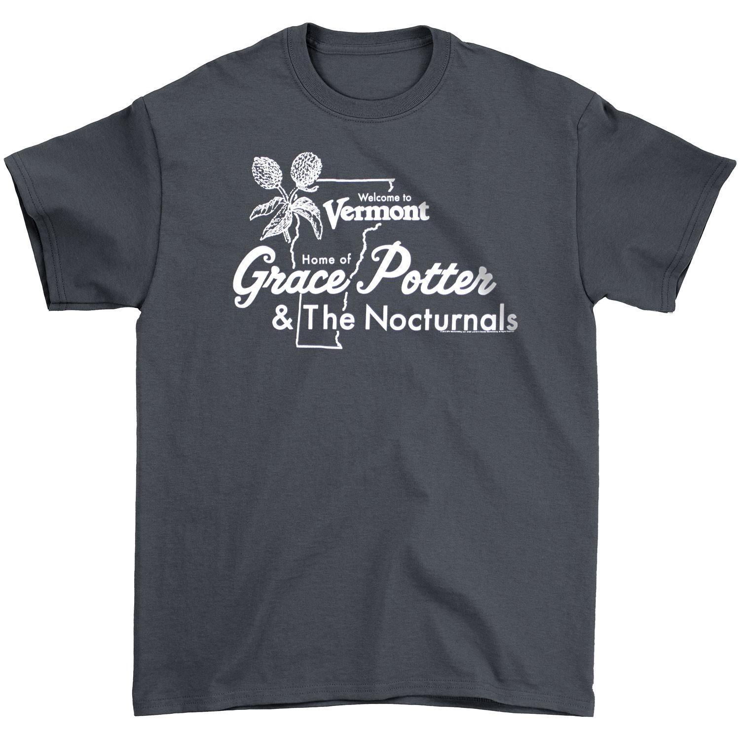 

Men s Grace Potter And The Nocturnals Welcome To Vermont T-Shirt Mens Womens Tees Top Blue 4XL