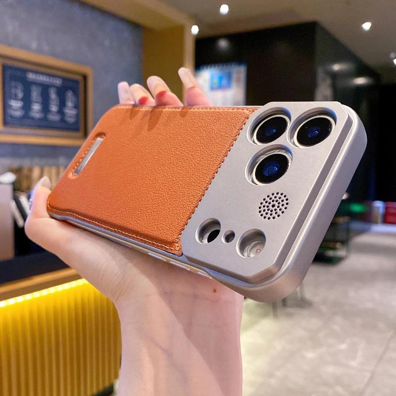 For Magsafe Magnetic Leather Frameless Case for iPhone 17 Pro Max 17 Air 16 15 14 13 Wireless Charging Better Heat Hard Bumper