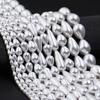 1 Strand Multisize Water Drop Shape Pearl Beads White Loose Spacer Glass Beads For DIY Charms Bracelet Necklace Jewery Accessory