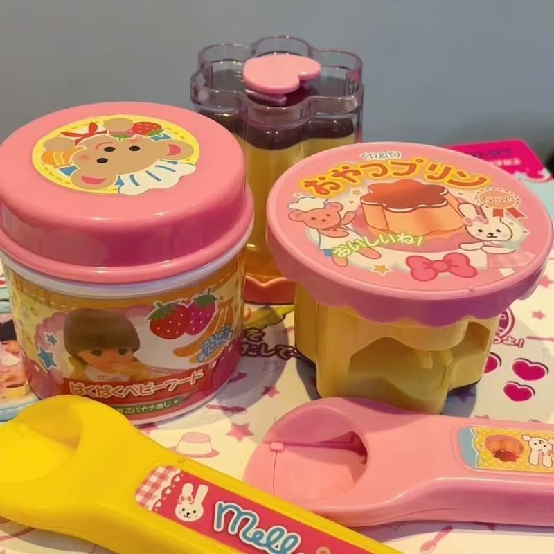 1 Set Simulation  Play Strawberry Pudding Toy Early Education Japanese Play House Food Feeding Pudding Feeding Toys