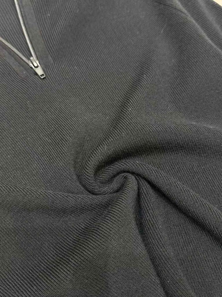 DaWang 2025 Autumn/Winter Slim-Fit Jacquard Knit Long-Sleeve Half-Zip Top