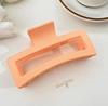 Korean Large Solid Hair Claw Elegant Hairpins Barrette Crab Hair Clips For Women Girls Square Headwear Hair Accessories Jewelry