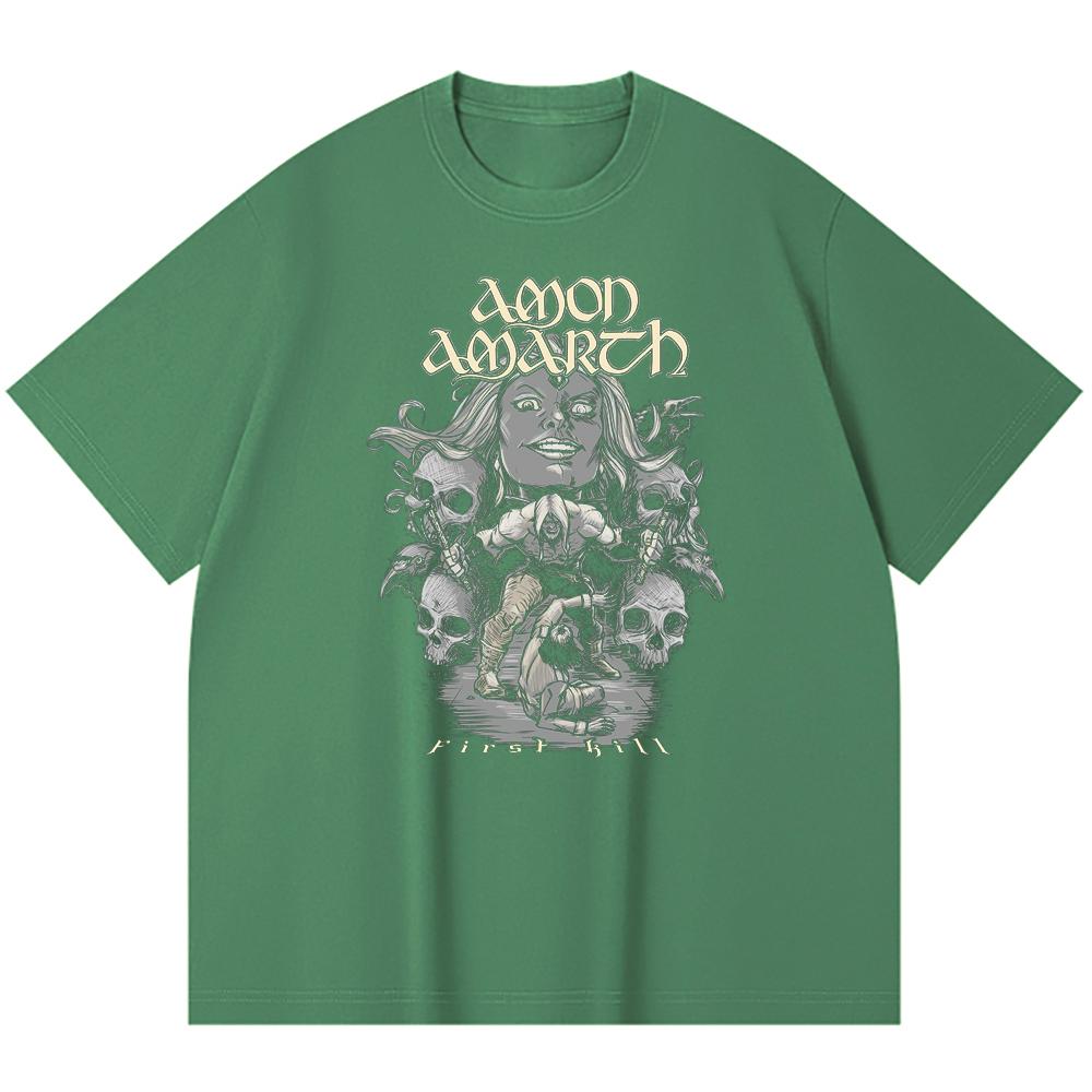 230 Gsm 100% Cotton Heavy Metal T-Shirt Rock Band Popular Music Print Unisex Heavy Cotton T Shirt