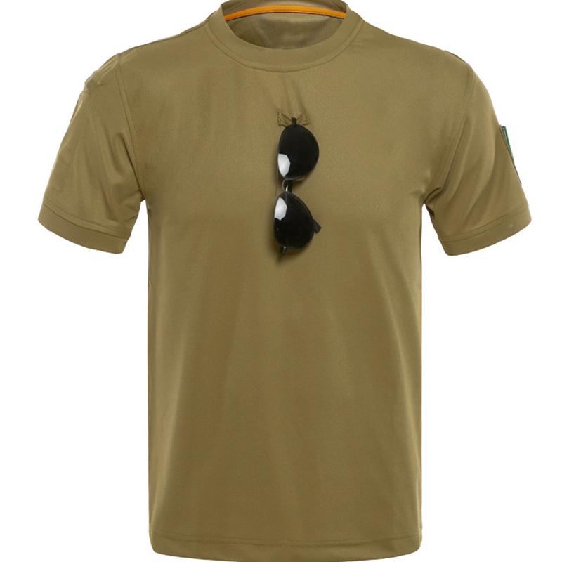 IELGY Outdoor T-shirt Men's Loose Large Size Casual Short-sleeved Stretch And Quick-drying Camouflage Training T-shirt Outdoor Short-sleeved Men