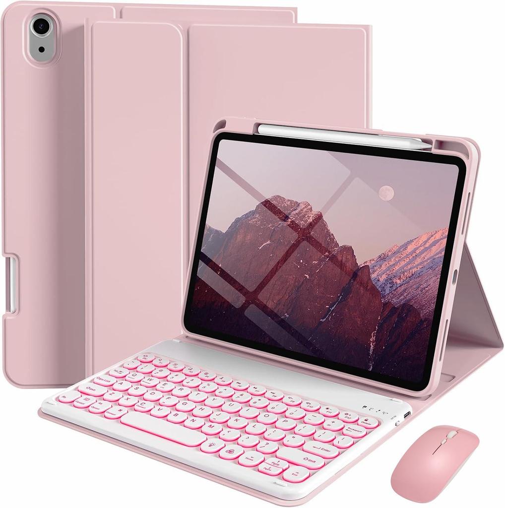 Pouzdro Xiaomi Pad 8 Pro s 7barevnou podsvícenou klávesnicí, slotem na pero a magnetickým uzávěrem