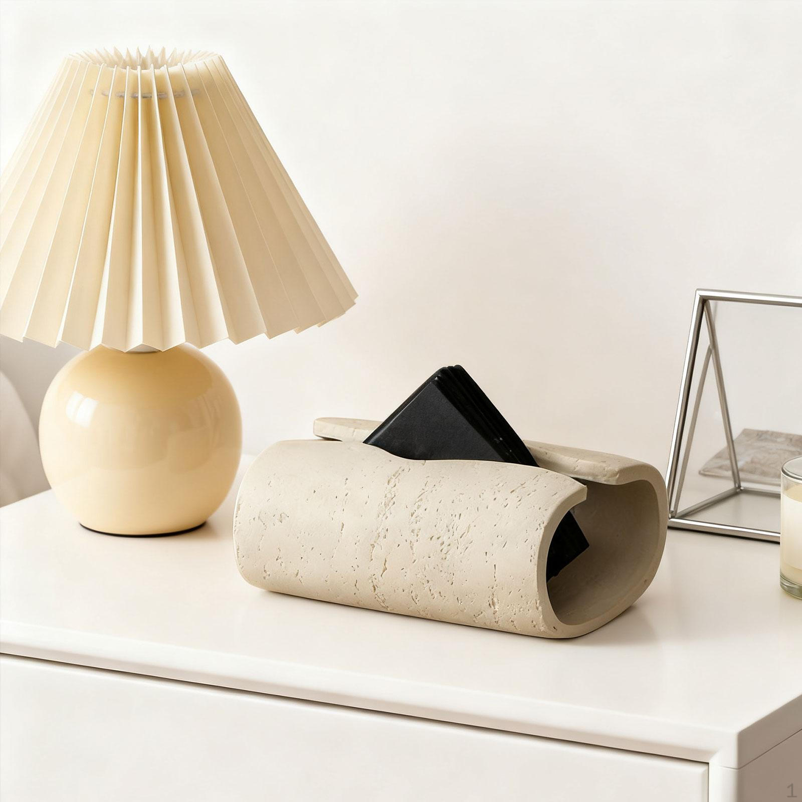 Tissue Dispenser with Lid, Napkin Holder, Box Holder for Living Room