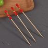100Pcs/Pack Fruit Fork Cocktail Stick Bamboo Skewers Candied Haws Sticks