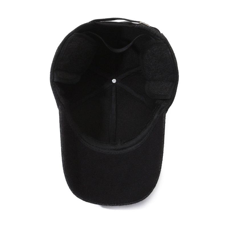 Men'S Thermal Ear Protection Cap Middle-Aged And Elderly Cotton Hat Dad Hat Cold-Proof Cap Outdoor Piled Thick Baseball Cap