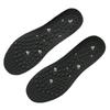 Foot Magnetic Therapy Massage Insoles Breathable Shoe Foot Pain Relief Massage Insoles(L 45‑47 Black)