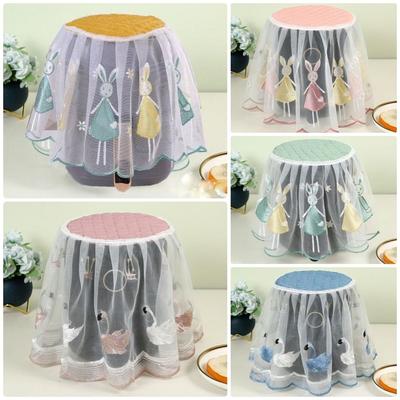 Translucent Mesh Lace Fabric Cover Durable Cute Embroidered Protector Cover General Cartoon Pattern Electric Rice Pot Dust Cover