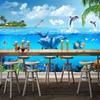 Underwater World 3D Mural Dolphin Photo Wallpaper Living Room Bedroom Decoration Mural Wallpaper