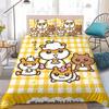 Coro Coro K-Kuririn Duvet Cover Set Home Style Bedding Soft Laundry Cotton Bed 3 Piece Set Student Dormitory Gift