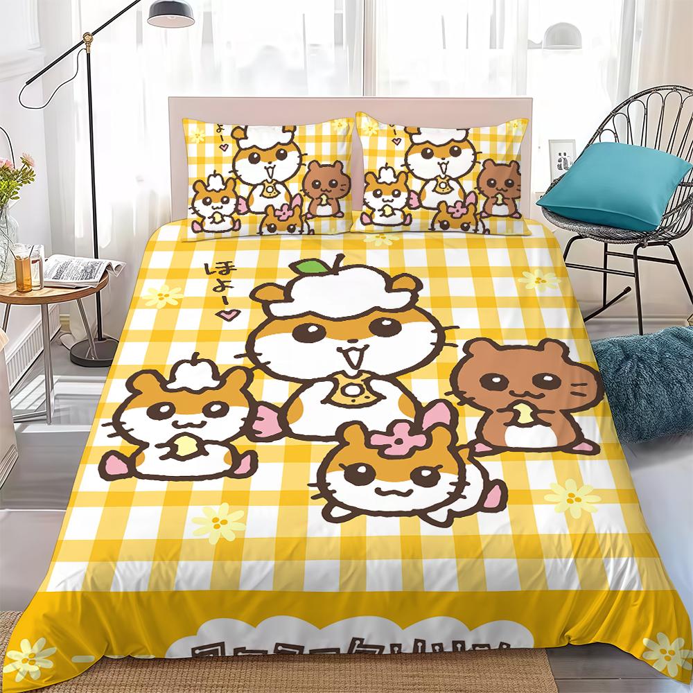 Coro Coro K-Kuririn Duvet Cover Set Home Style Bedding Soft Laundry Cotton Bed 3 Piece Set Student Dormitory Gift