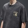 American Heavy Men'S Short-Sleeved T-Shirt Pure Cotton Printing Trendy Brand Thin Loose Large Size Men'S T-Shirt