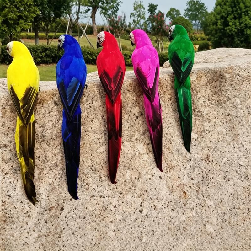 25/35Cm Simulation Parrot Garden Decoration Creative Lawn Figurine Ornament Animal Bird Outdoor Garden Party Prop Decoration