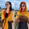 Warm Gradient Texture Scarf Windproof Bandana Shawl Wraps Multifunction Long Hijab Scarf  Travel